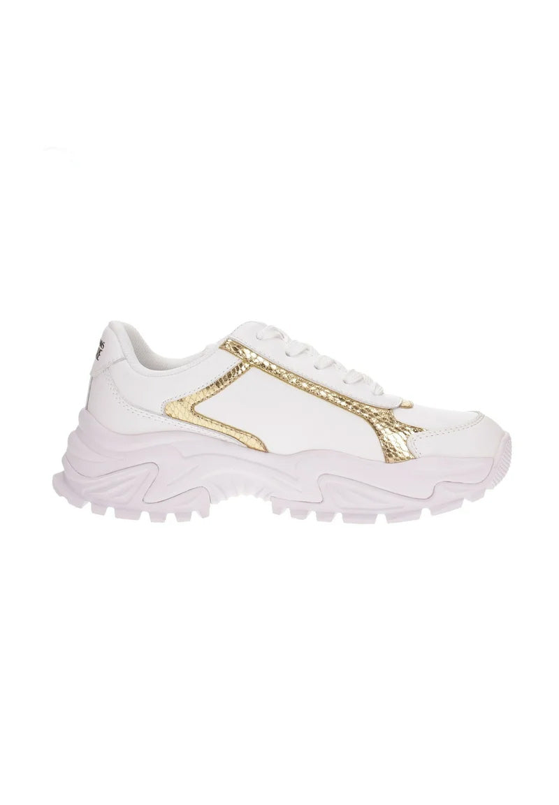 Versace Jeans Couture Women's White & Gold Chunky Sneakers
