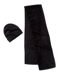 Amicale Cashmere Brushed Cashmere Hat & Scarf Set