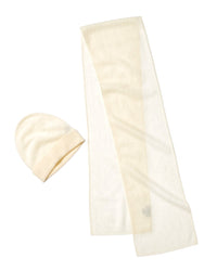 Amicale Cashmere Brushed Cashmere Hat & Scarf Set
