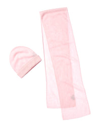 Amicale Cashmere Brushed Cashmere Hat & Scarf Set