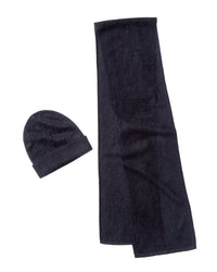 Amicale Cashmere Brushed Cashmere Hat & Scarf Set