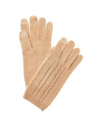 Phenix Placed Cable Touch Tech Cashmere Gloves
