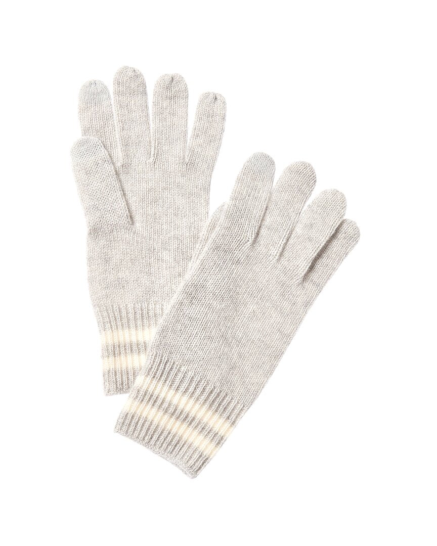 Phenix Double Stripe Cuff Touch Tech Cashmere Gloves