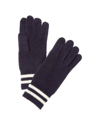 Phenix Double Stripe Cuff Touch Tech Cashmere Gloves