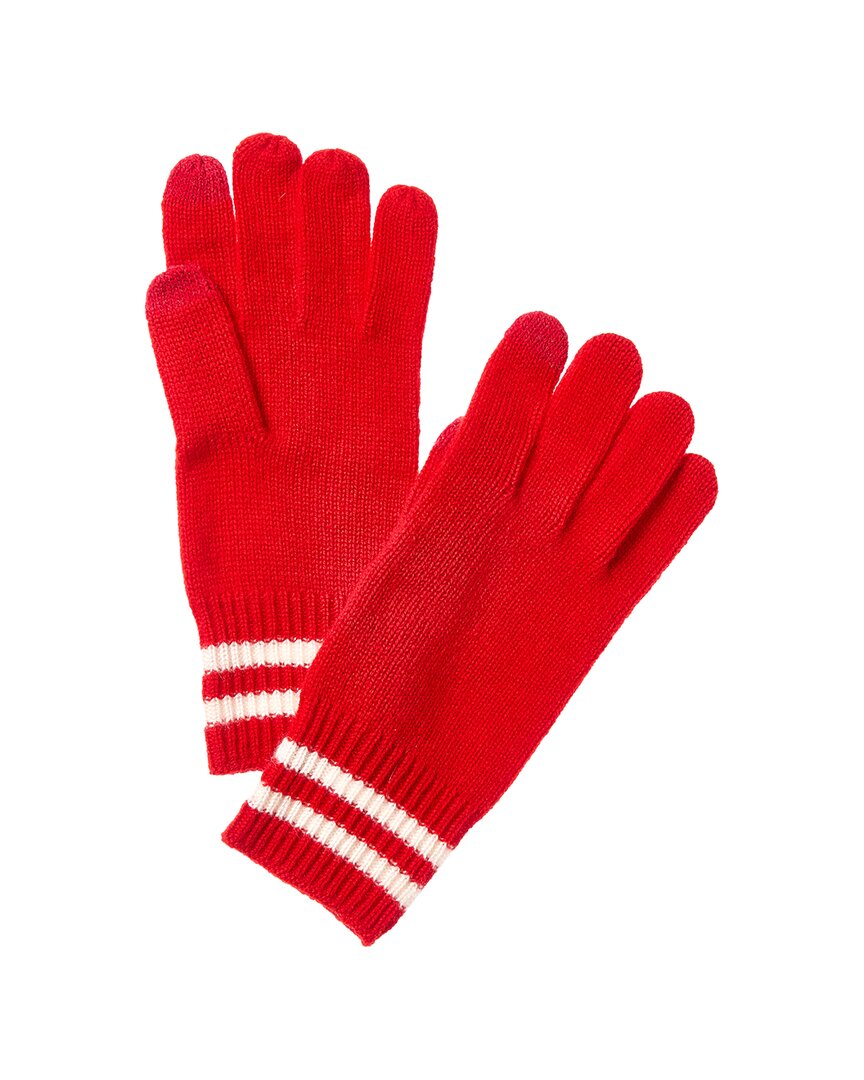 Phenix Double Stripe Cuff Touch Tech Cashmere Gloves