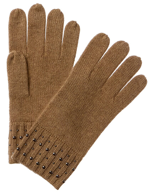 Forte Cashmere Basic Studded Cashmere Gloves