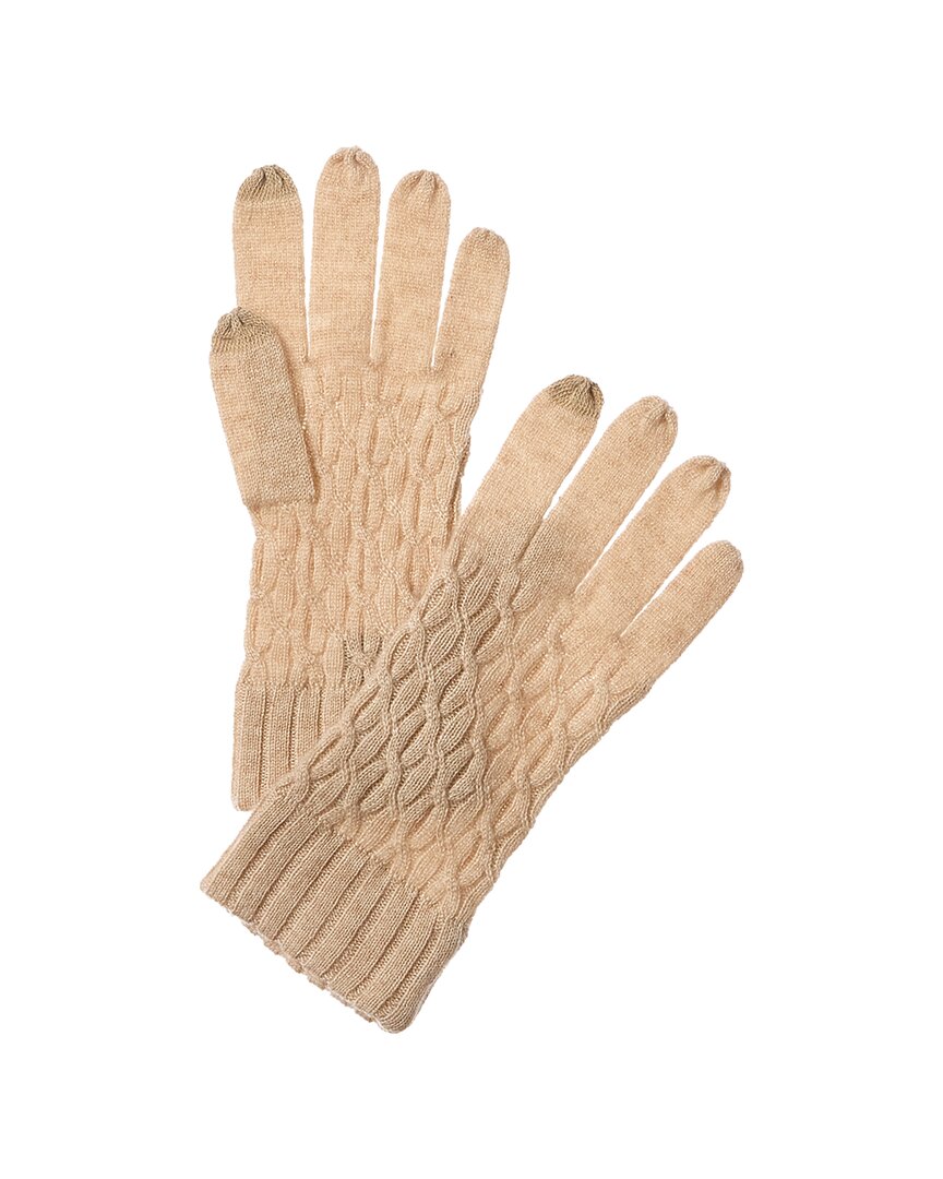 Forte Cashmere Cable Texture Stitch Cashmere Gloves