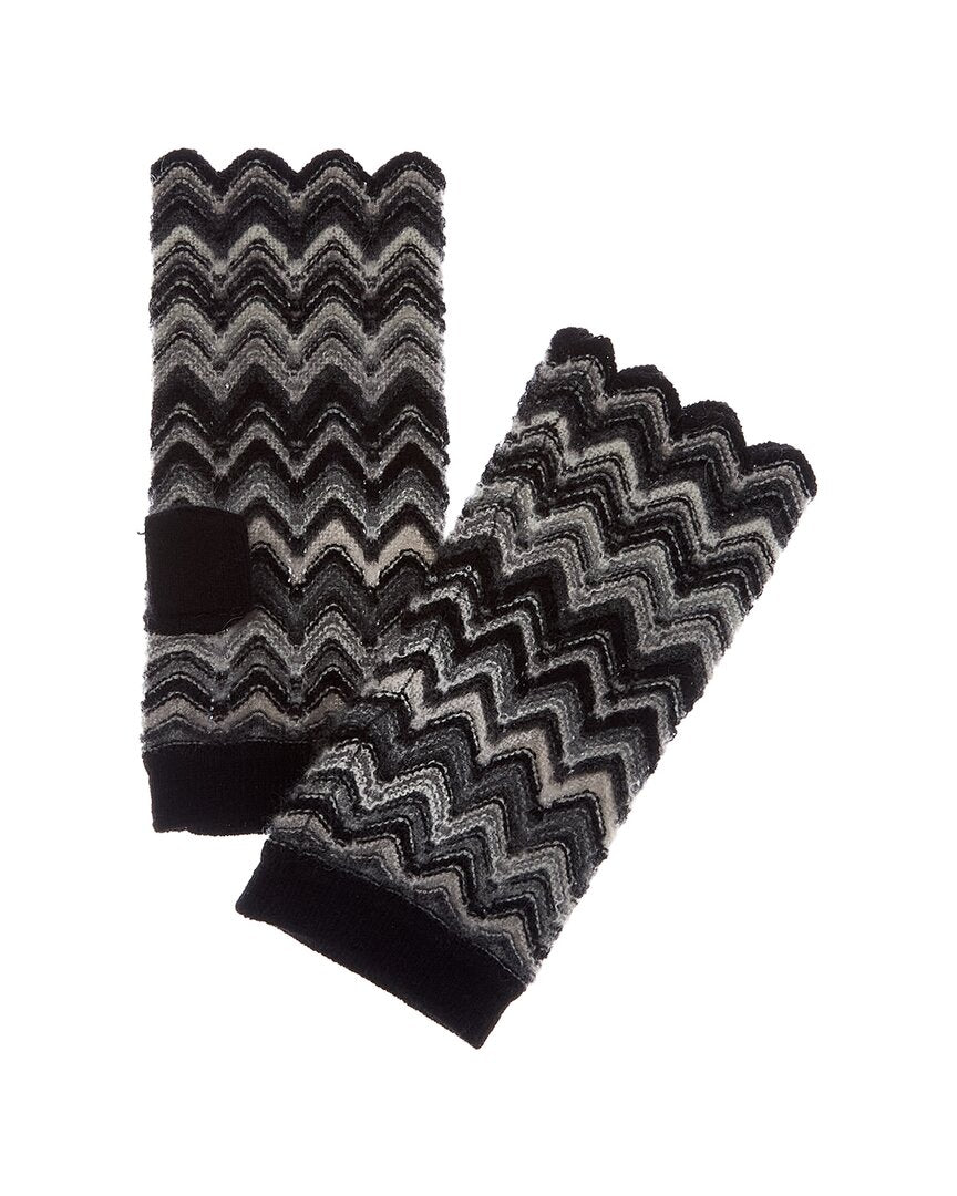 Forte Forte Cashmere Zig Zag Stitch Cashmere Texting Gloves