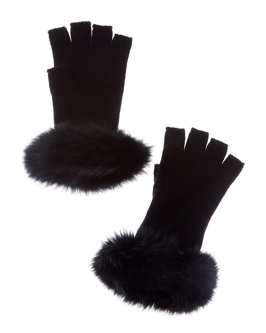 Sofia Cashmere Sofiacashmere Fingerless Cashmere Gloves