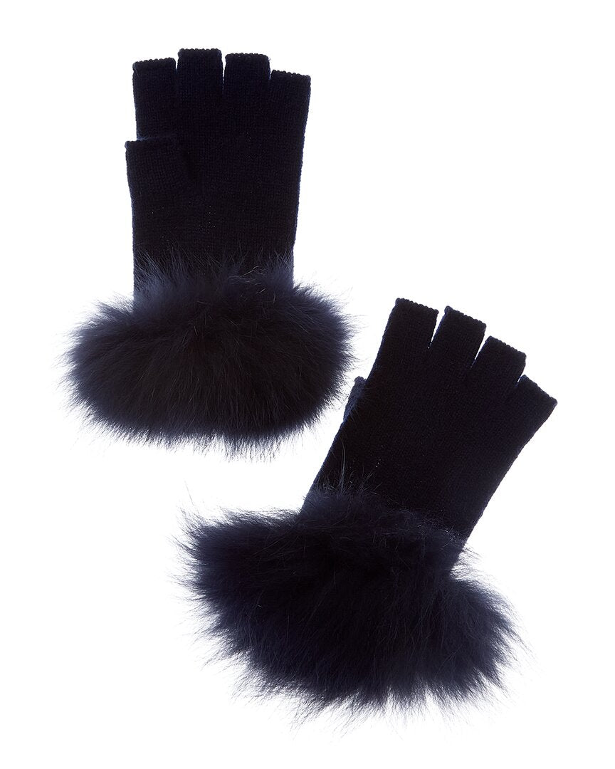 Sofia Cashmere Sofiacashmere Fingerless Cashmere Gloves