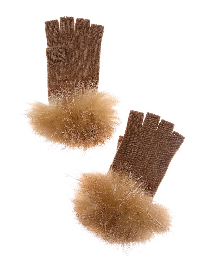 Sofia Cashmere Sofiacashmere Fingerless Cashmere Gloves