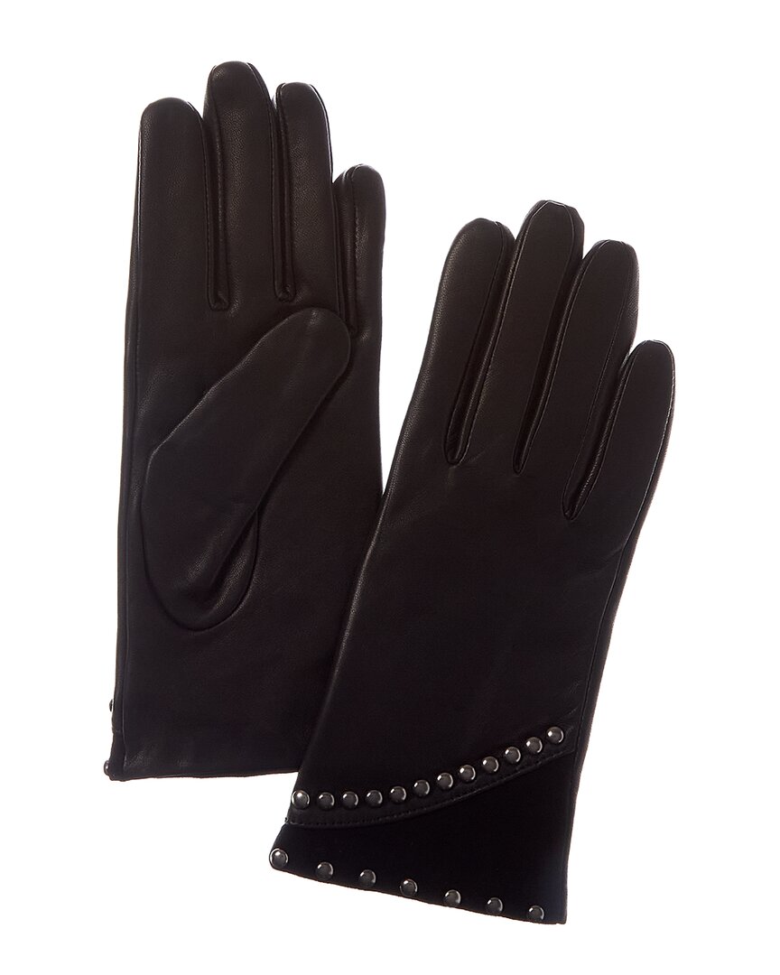 Sofia Cashmere Sofiacashmere Classic Cashmere-Lined Nappa Leather Gloves