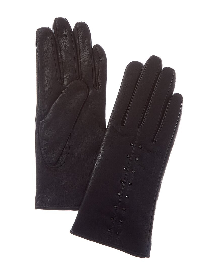 Sofia Cashmere Sofiacashmere Cashmere-Lined Nappa Leather Gloves