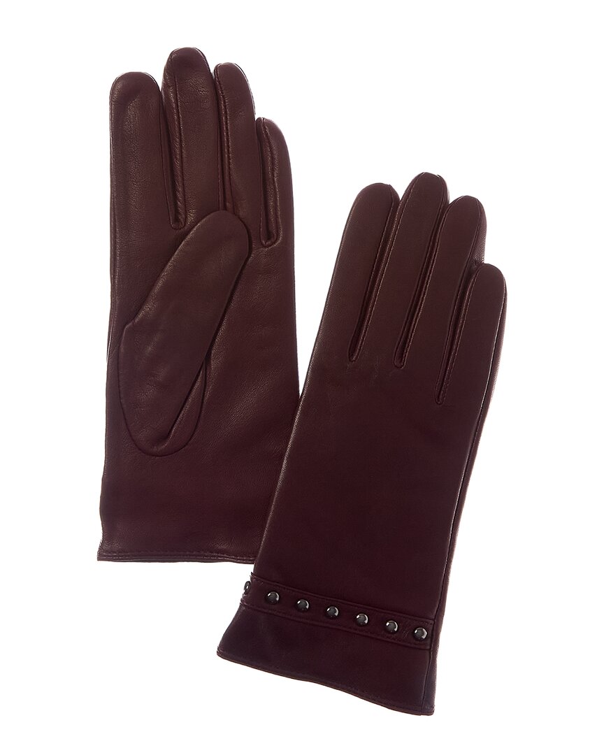 Sofia Cashmere Sofiacashmere Cashmere-Lined Nappa Leather Gloves