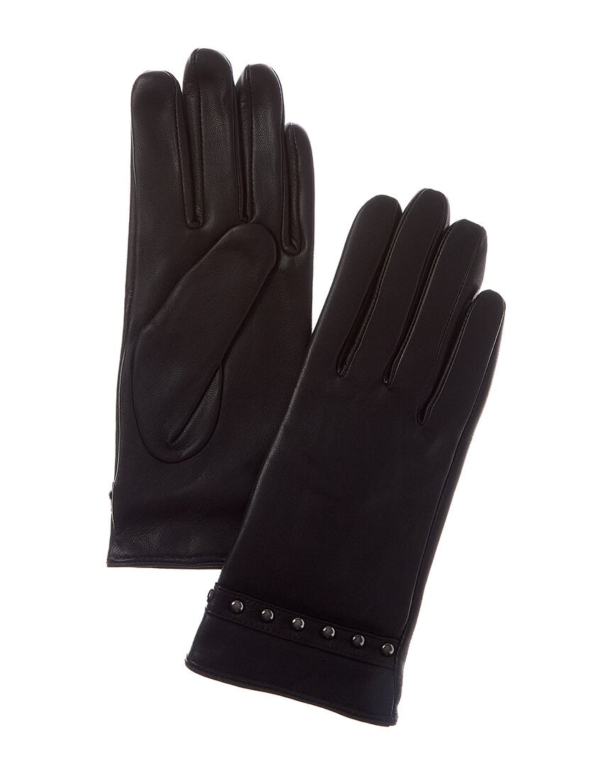 Sofia Cashmere Sofiacashmere Cashmere-Lined Nappa Leather Gloves