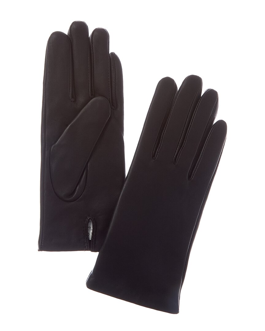 Sofia Cashmere Sofiacashmere Classic Cashmere-Lined Nappa Leather Gloves