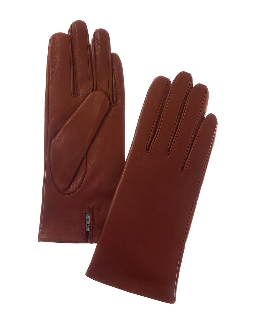Sofia Cashmere Sofiacashmere Classic Cashmere-Lined Nappa Leather Gloves