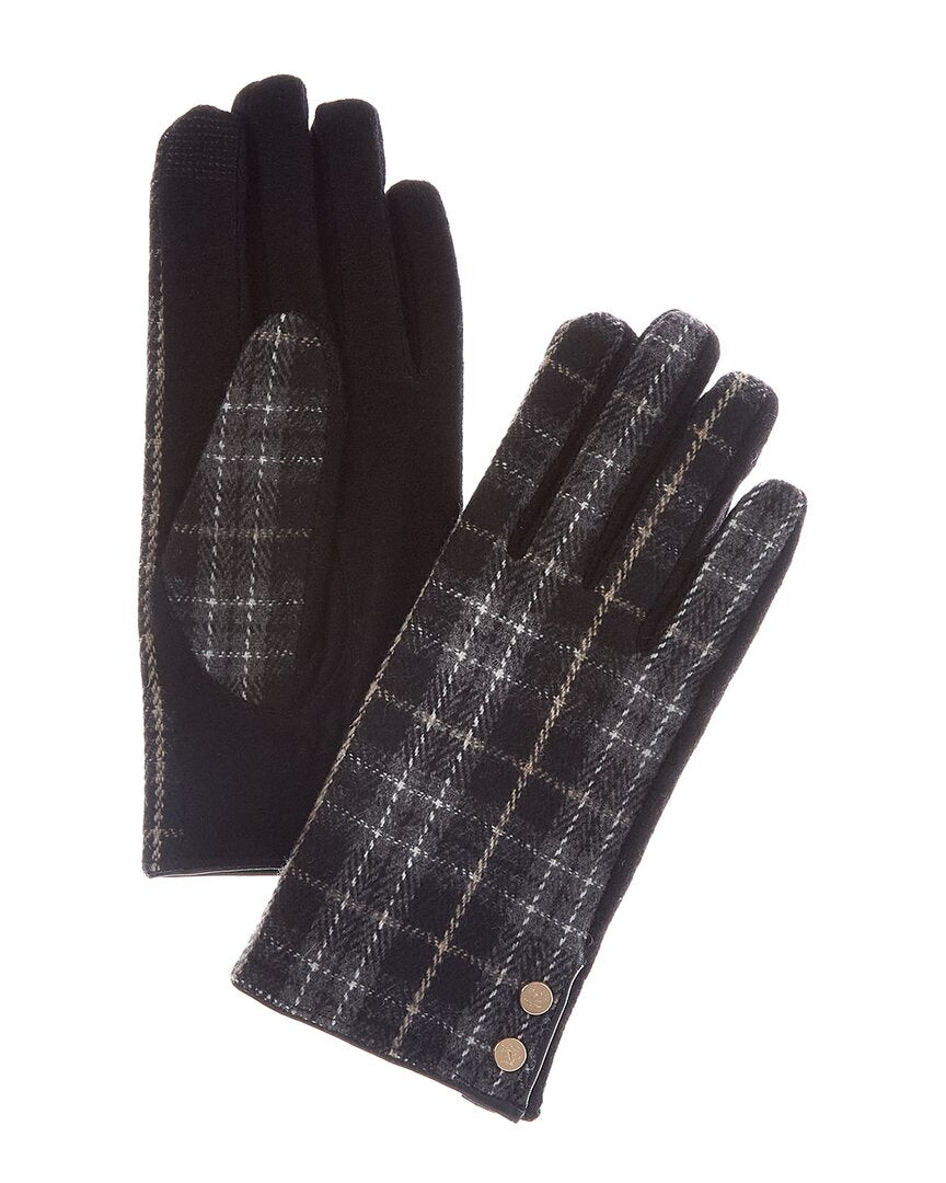 Brooks Brothers Knit Plaid Wool-Blend Gloves