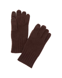 Amicale Cashmere Knit Ribbed Cuff Cashmere Gloves