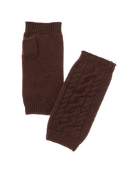 Amicale Cashmere Center Cable Cashmere Handwarmer