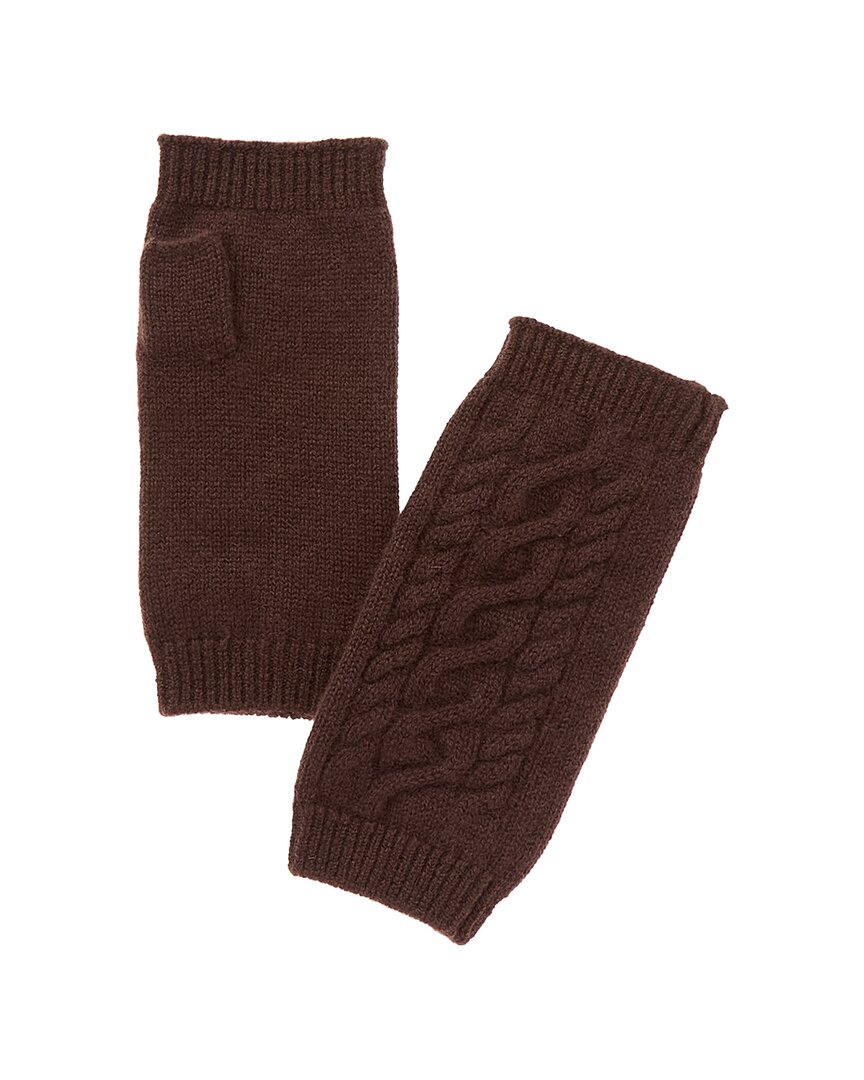 Amicale Cashmere Center Cable Cashmere Handwarmer
