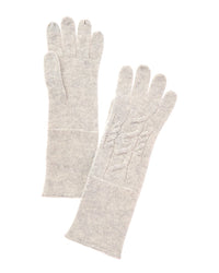 Amicale Cashmere Knit Cable Cashmere Gloves