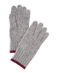 Phenix Tipped Rib Cuff Cashmere Gloves