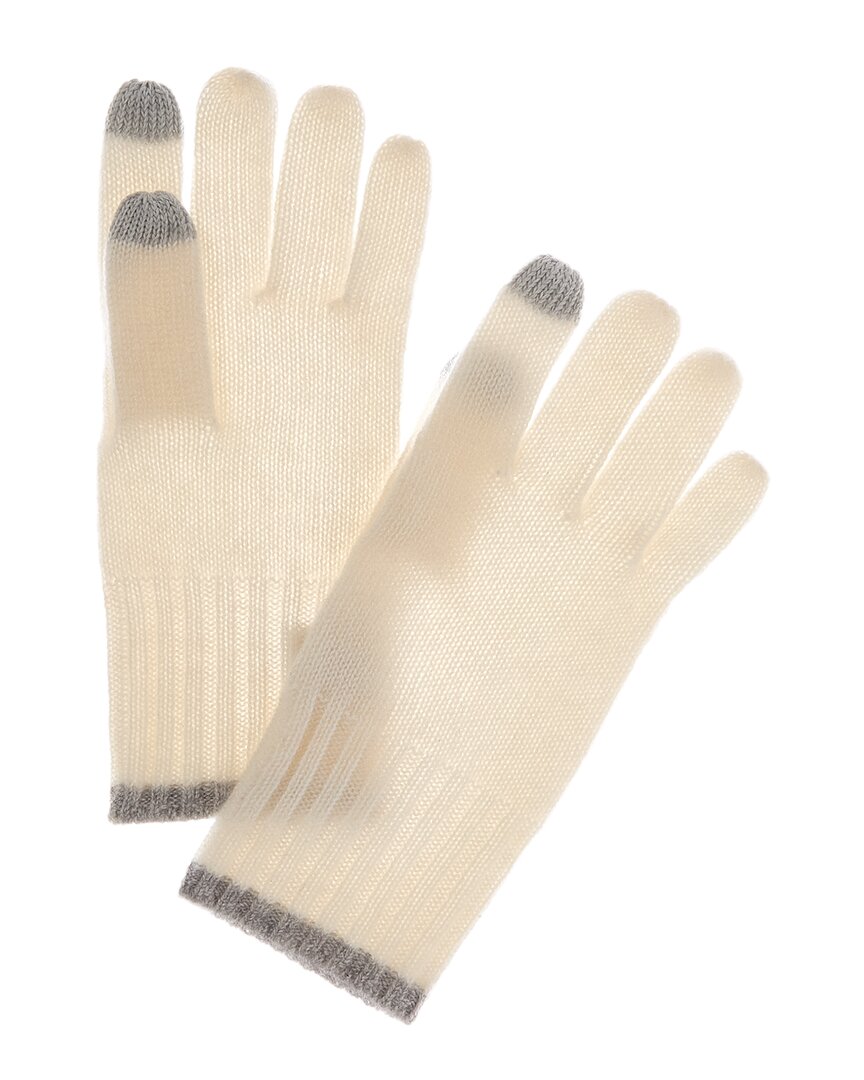 Phenix Tipped Rib Cuff Cashmere Gloves