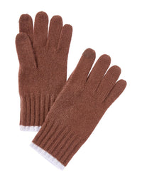 Phenix Tipped Rib Cuff Cashmere Gloves
