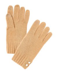 Phenix Pearl Button Cuff Cashmere Gloves