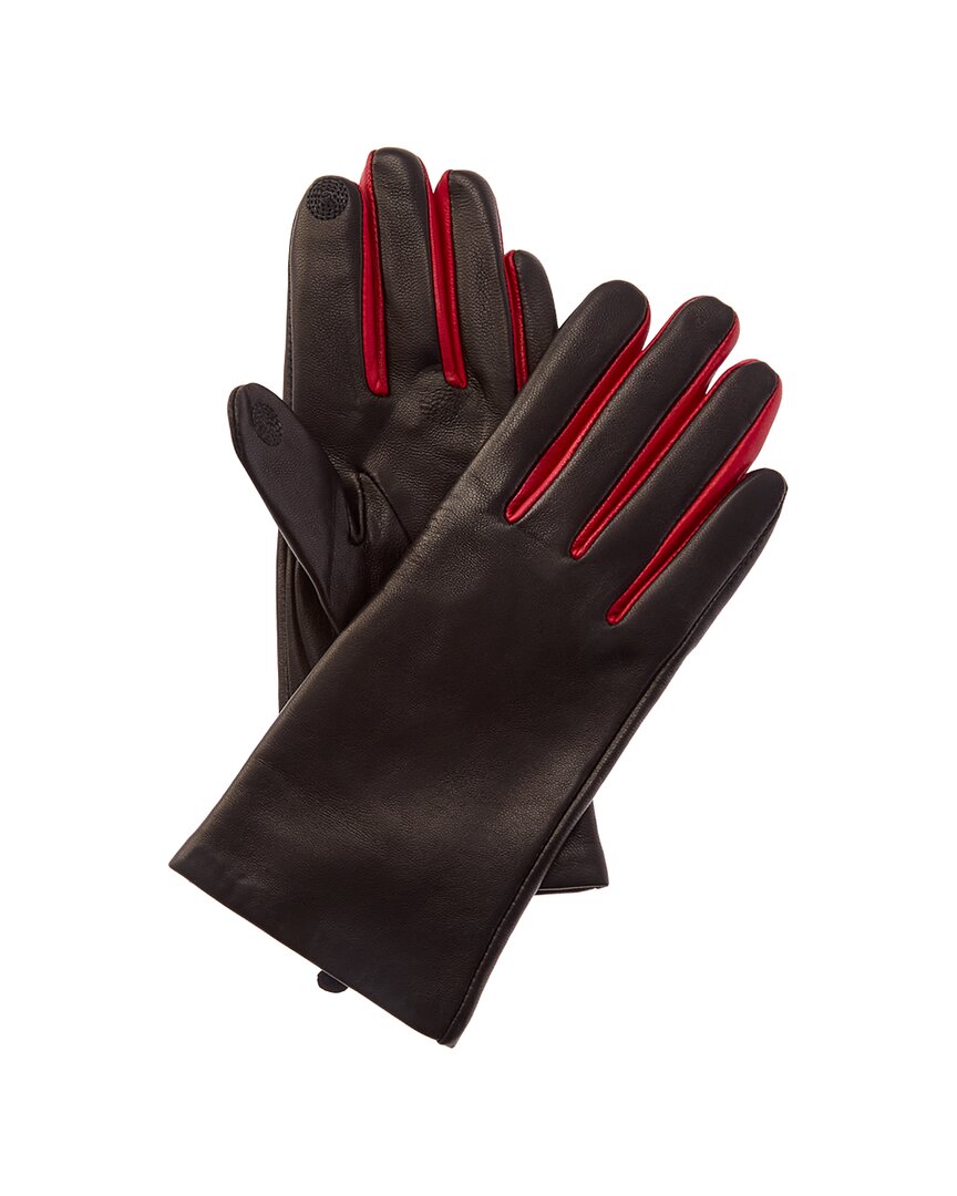 Bruno Magli Bruno Magli 2-Tone Cashmere-Lined Leather Gloves