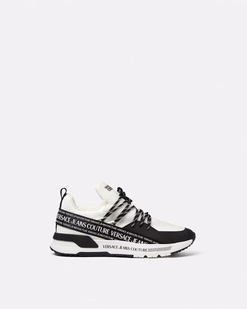 Versace Jeans Couture Monochrome Mesh-Panel Chunky Sneakers