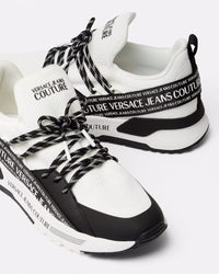 Versace Jeans Couture Monochrome Mesh-Panel Chunky Sneakers