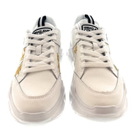 Versace Jeans Couture White/Gold Mens Baroque Panel Sneakers