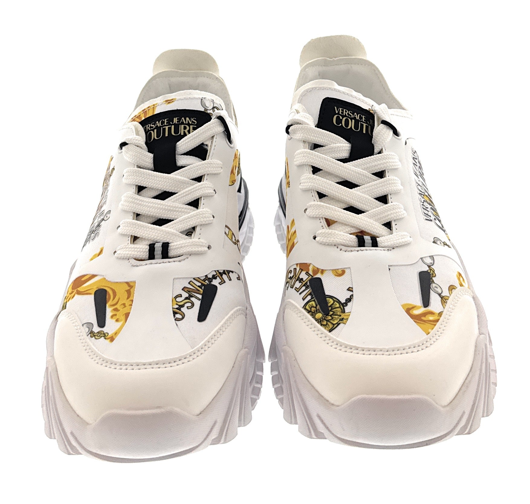 Versace Jeans Couture Chunky Baroque Panel White Gold Mens