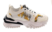 Versace Jeans Couture Chunky Baroque Panel White Gold Mens Sneakers