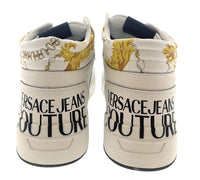 Versace Jeans Couture White/Gold Signature Logo Classic Mens Sneakers