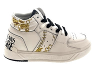 Versace Jeans Couture White/Gold Signature Logo Classic Mens Sneakers