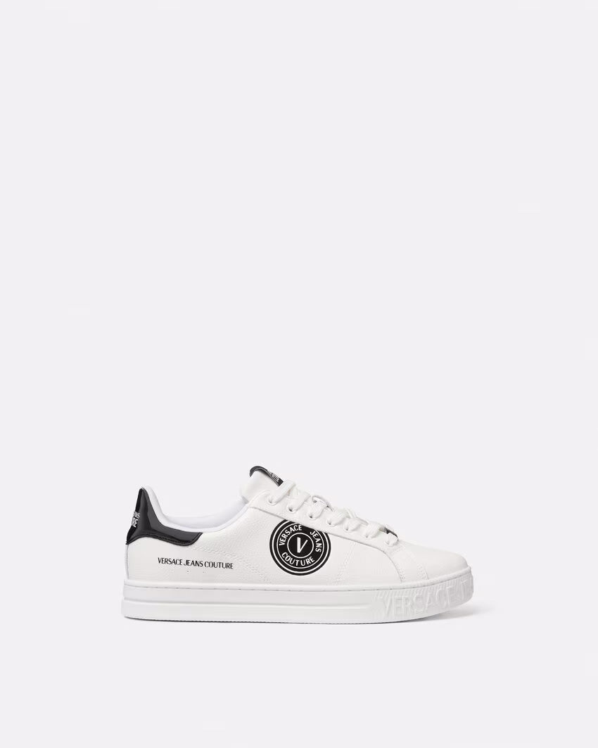 Versace Jeans Couture Men’s White Low-Top Logo Sneakers