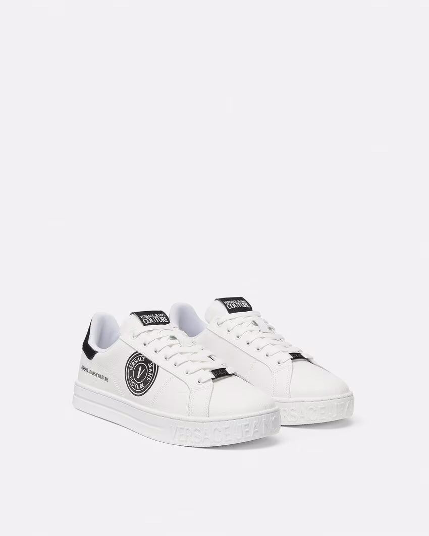 Versace Jeans Couture Men’s White Low-Top Logo Sneakers