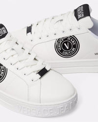Versace Jeans Couture Men’s White Low-Top Logo Sneakers
