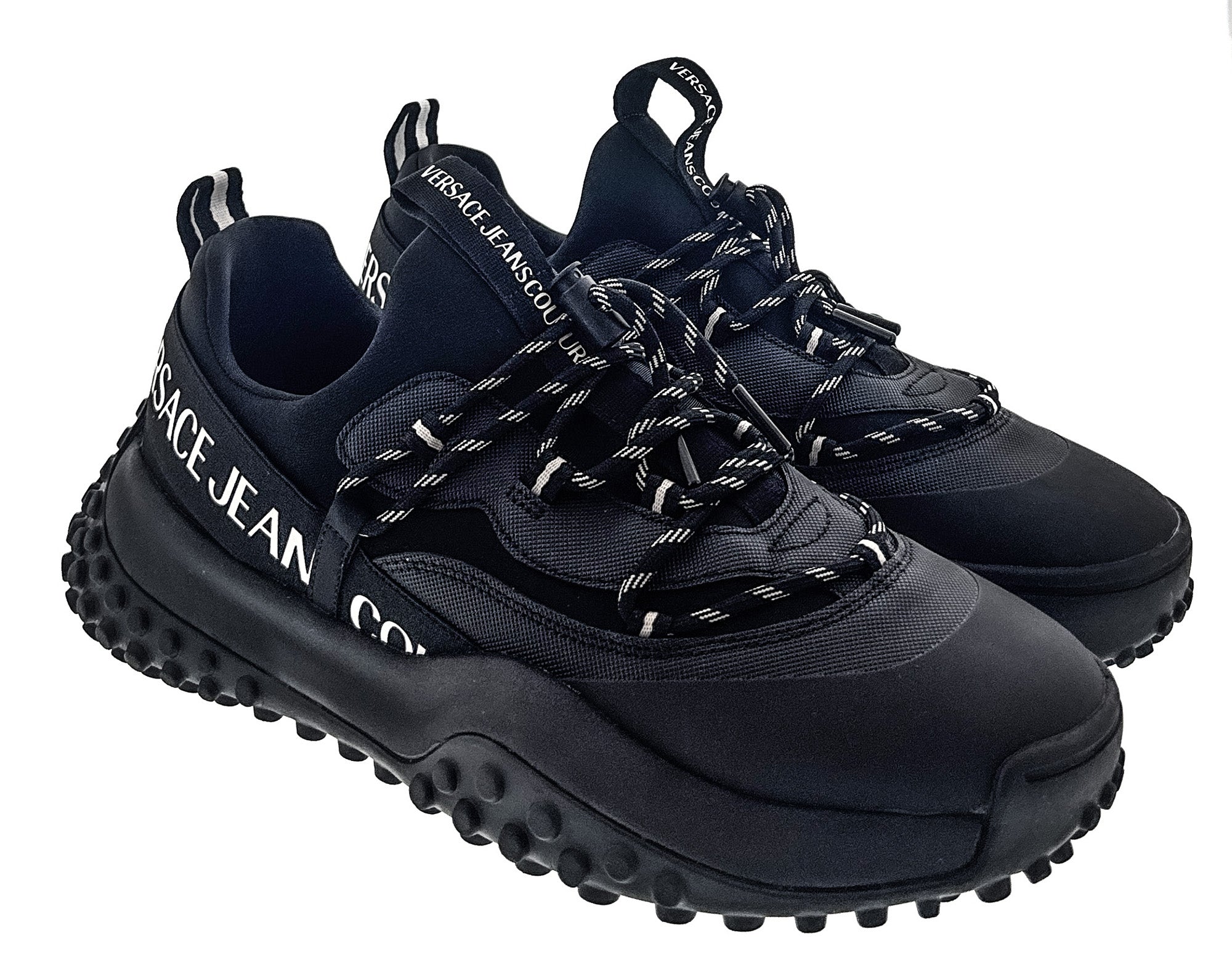 Versace Jeans Couture Men’s Black Signature Low-Top Sneakers