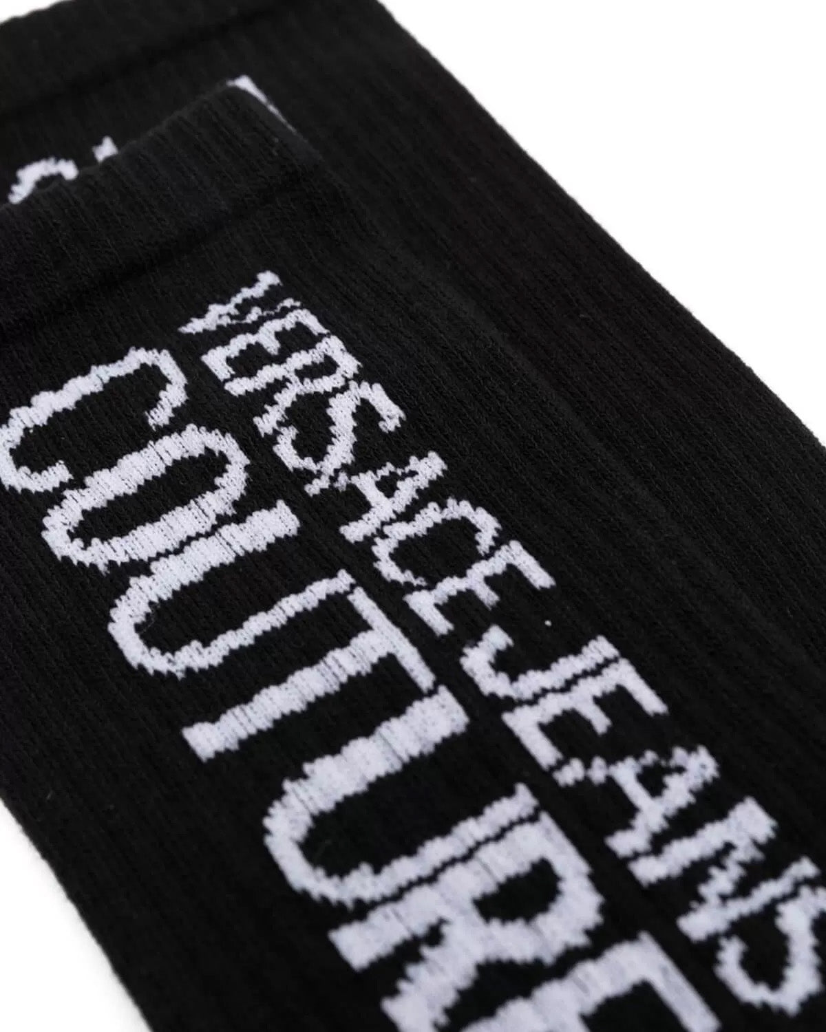 Versace Jeans Couture Black Logo Socks - Luxury Basics