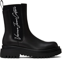 Versace Jeans Couture Chunky Sole Black Womens Chelsea Boots-