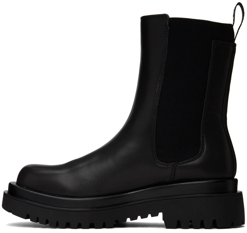 Versace Jeans Couture Chunky Sole Black Womens Chelsea Boots-