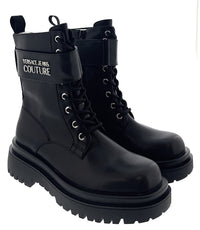 Versace Jeans Couture Chunky Sole Ankle Lace Up Womens Combat Boots-