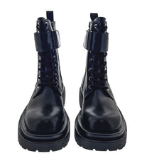 Versace Jeans Couture Chunky Sole Ankle Lace Up Womens Combat Boots-