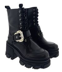Versace Jeans Couture Chunky Sole Ankle Lace Up Womens Boots-