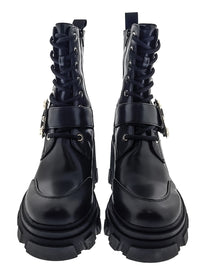 Versace Jeans Couture Chunky Sole Ankle Lace Up Womens Boots-