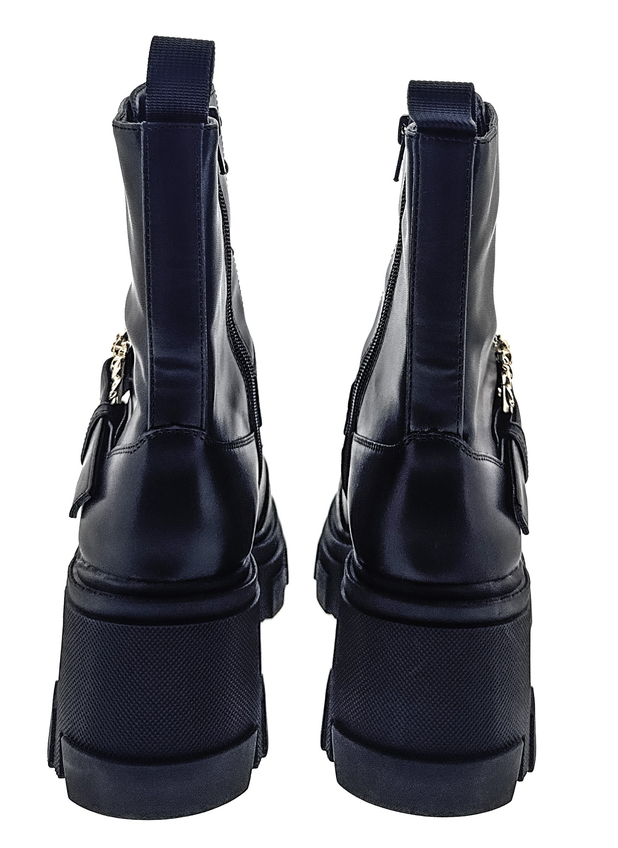 Versace Jeans Couture Chunky Sole Ankle Lace Up Womens Boots-